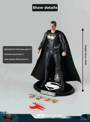 FondJoy 1/9 Scale Dc Seperhero Black Superman Action Figure