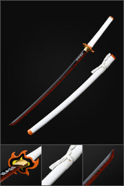 Demon Slayer Rengoku Wooden Katana 104 Cm