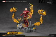 ZD Toys Marvel Iron Man Mark IV 1/6 Scale Figure with Suit-Up Gantry Set | Battery-Operated Mechanical Arms