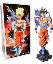 Dragon Ball Z Goku Yellow Hair Ultra Instinct On Stone with Dragon Ball 30 Cm