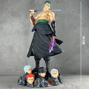 One Piece Roronoa Zoro Action Figure 50 Cm with 5 Detachable Heads