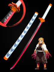 Demon Slayer Rengoku Wooden Katana 104 Cm