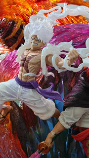 Luffy Shanks Monkey D Studio Red White One Piece Resin High Quality 25 Cm Premium Action Figure