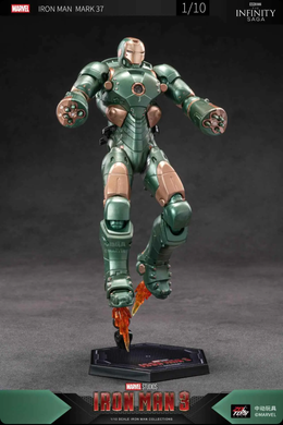 ZD Toys Iron Man Mark 37 Action Figure – Non led Version - 1/10 Scale 7 inches