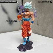 Dragon Ball Z Goku Yellow Hair Ultra Instinct On Stone with Dragon Ball 30 Cm