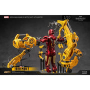 ZD Toys Marvel Iron Man Mark IV 1/6 Scale Figure with Suit-Up Gantry Set | Battery-Operated Mechanical Arms