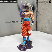 Dragon Ball Z Goku Yellow Hair Ultra Instinct On Stone with Dragon Ball 30 Cm