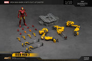 ZD Toys Marvel Iron Man Mark IV 1/6 Scale Figure with Suit-Up Gantry Set | Battery-Operated Mechanical Arms
