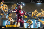 ZD Toys Marvel Iron Man Mark IV 1/6 Scale Figure with Suit-Up Gantry Set | Battery-Operated Mechanical Arms