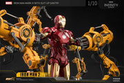 ZD Toys Marvel Iron Man Mark IV 1/6 Scale Figure with Suit-Up Gantry Set | Battery-Operated Mechanical Arms