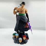 One Piece Roronoa Zoro Action Figure 50 Cm with 5 Detachable Heads