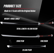 Demon Slayer Tanjiro Kamado Nichrin Led Katana 104 Cm