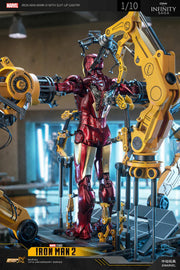 ZD Toys Marvel Iron Man Mark IV 1/6 Scale Figure with Suit-Up Gantry Set | Battery-Operated Mechanical Arms
