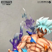 Dragon Ball Z Goku Yellow Hair Ultra Instinct On Stone with Dragon Ball 30 Cm