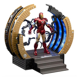 ZD Toys Marvel 10th Anniversary Edition Iron Man MK VI 1/10th Scale Action Figure with Suit-Up Gantry –