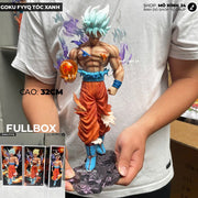 Dragon Ball Z Goku Yellow Hair Ultra Instinct On Stone with Dragon Ball 30 Cm