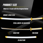 Demon Slayer Zenitsu Nichirin Led Katana 104cm